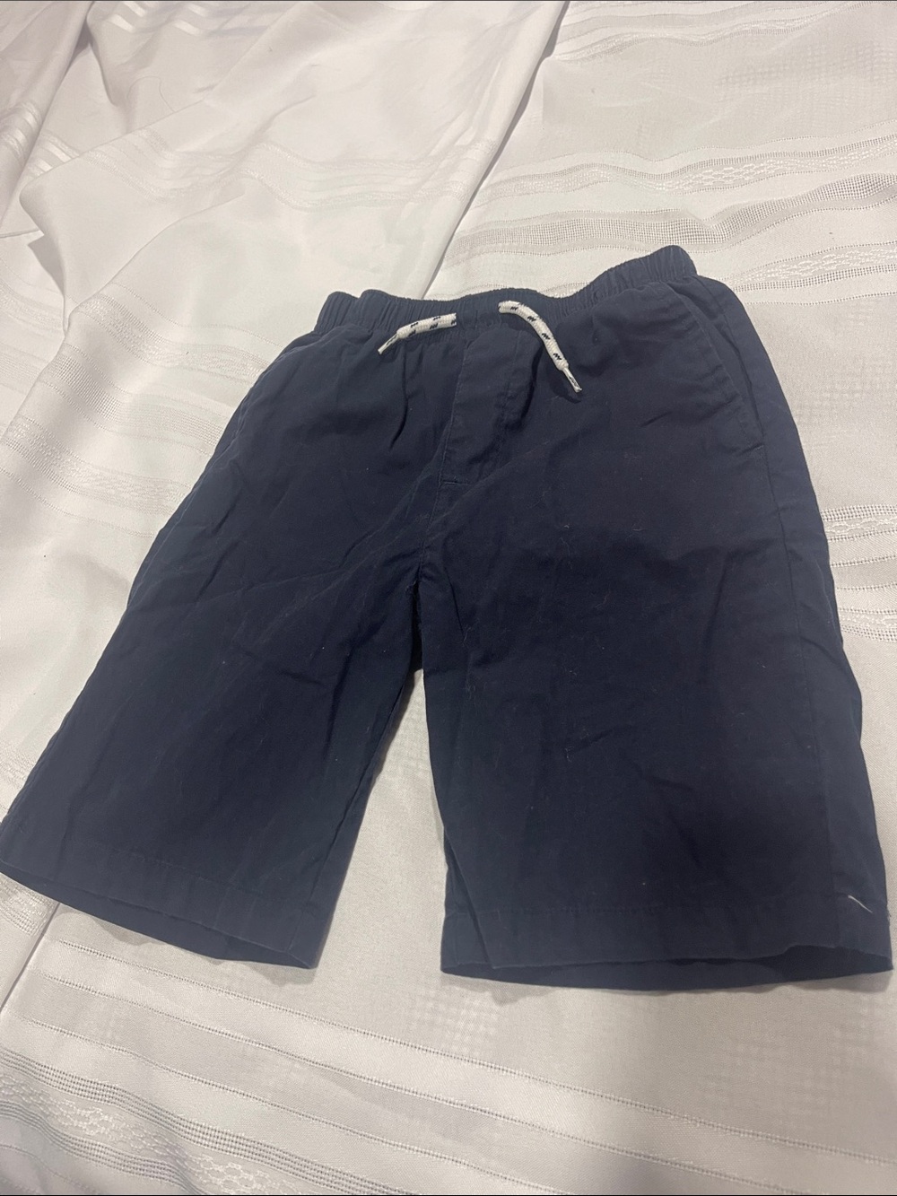 Kenneth Cole Navy Drawstring Elastic Waist Shorts